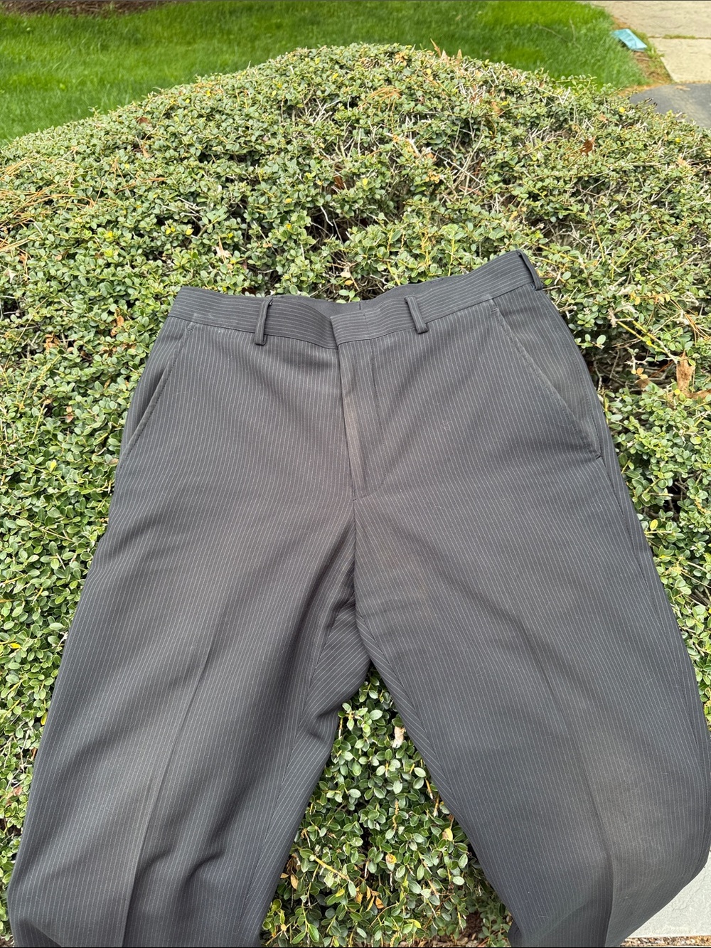 Y2K Pinstripe Trousers - Tailored Straight Leg